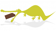 RealityBites crocodile eating chocolate