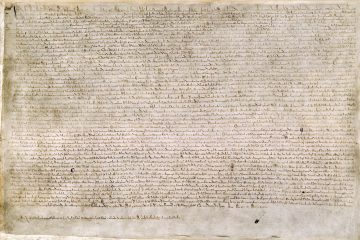 Magna Carta (an official exemplification from 1215, held in the British Library)